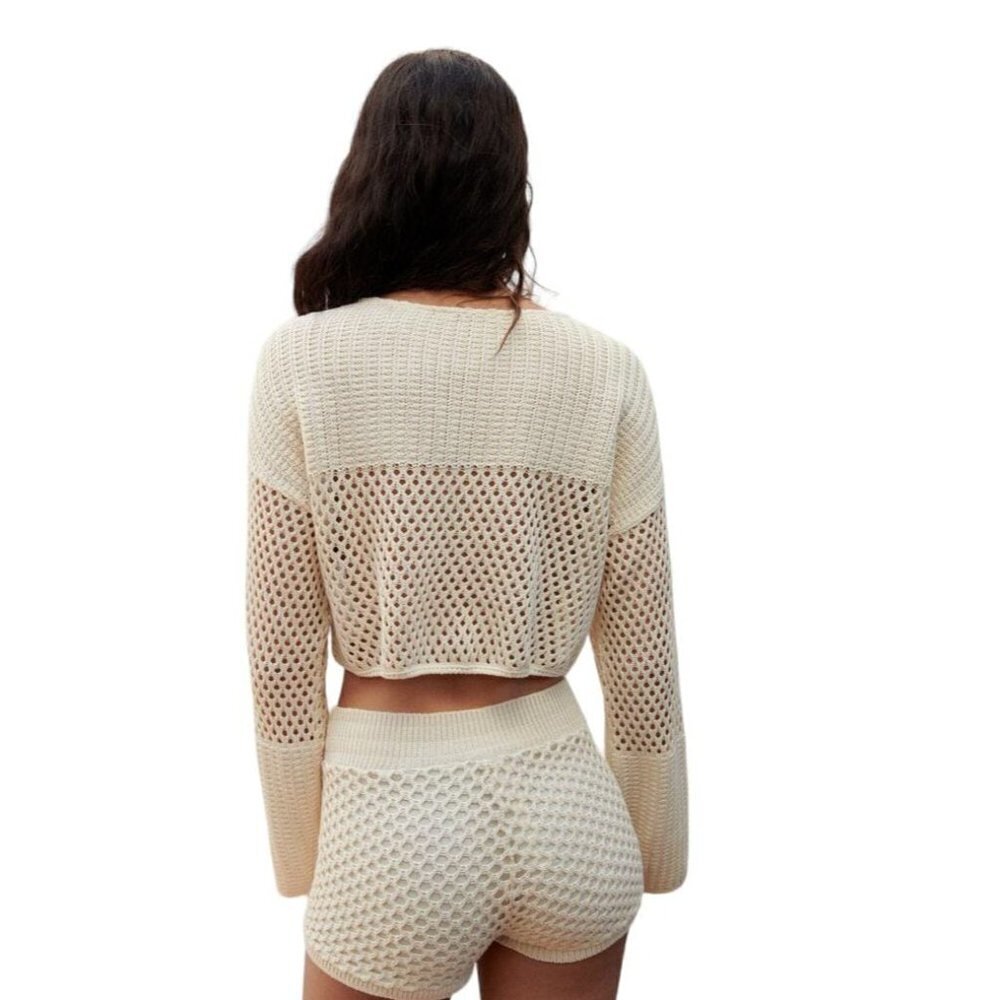 ZARA CROCHET LACE TOP ECRU SIZE M | 5644/338 - Picture 4 of 4